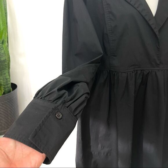 BILLIE The Label NWT XLarge Alexa Poplin Mini Dress Black Long sleeve - Picture 6 of 12